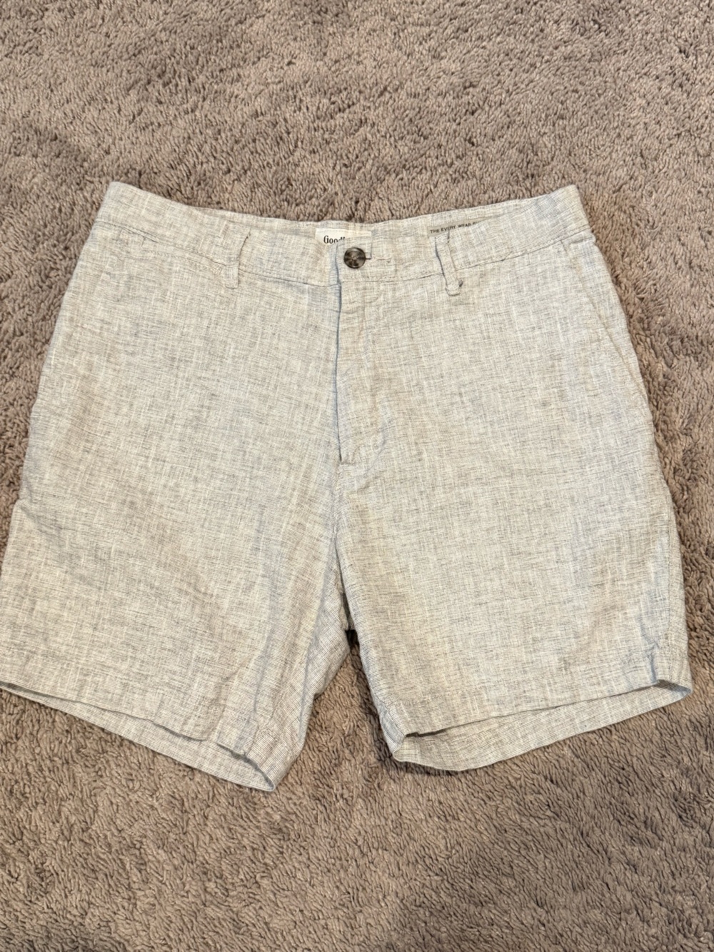 Goodfellow & Co gray and Black heathered Linen-Blend Shorts